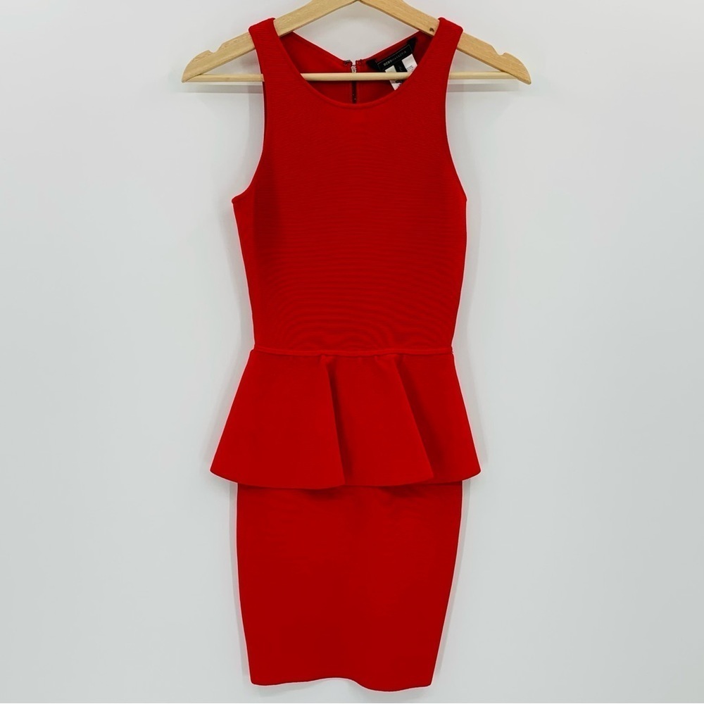 BCBGMaxAzria Peplum Bandage Mini Dress